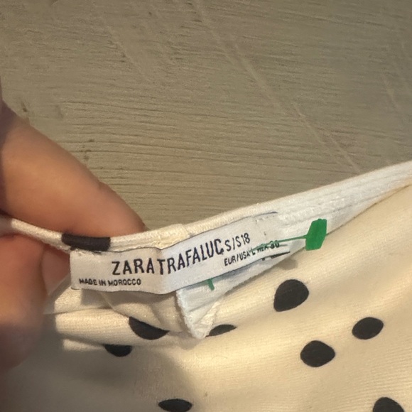 Zara Cream and Black Polka Dot Mini Dress - Picture 5 of 7